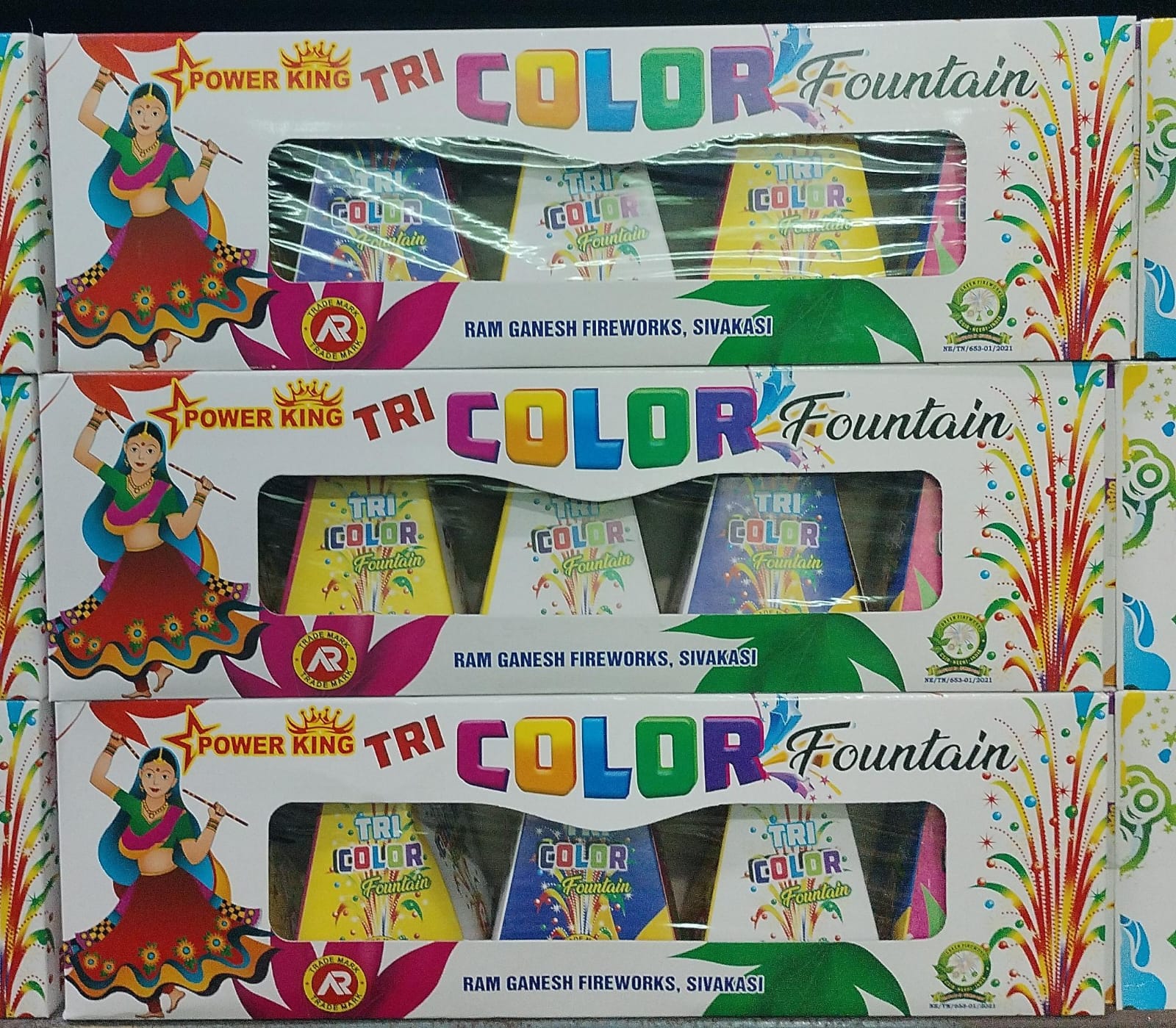 SK Pyro Park TRI COLOUR FOUNTIAN